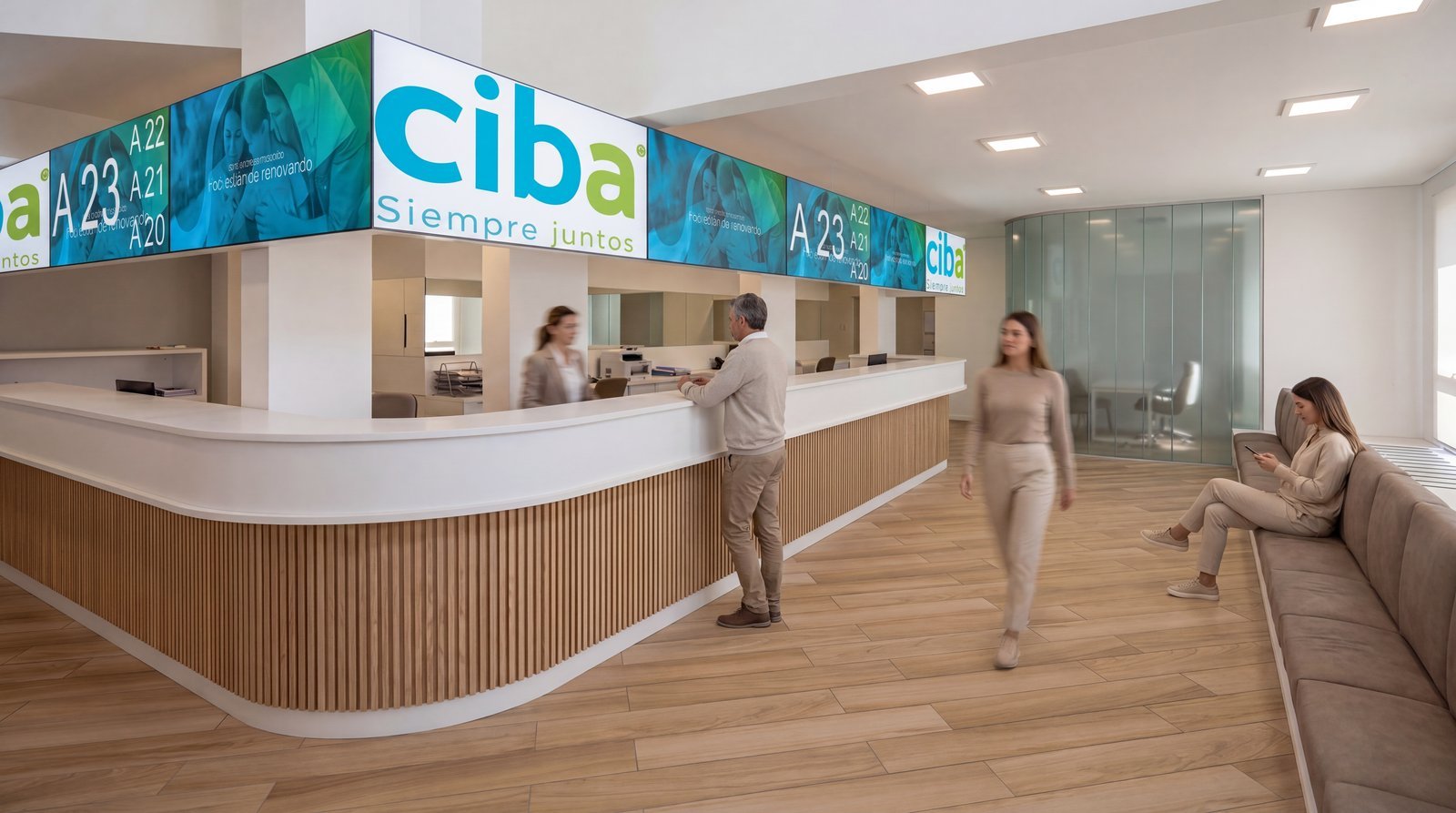CIBA Rosario · recepción y mostradores